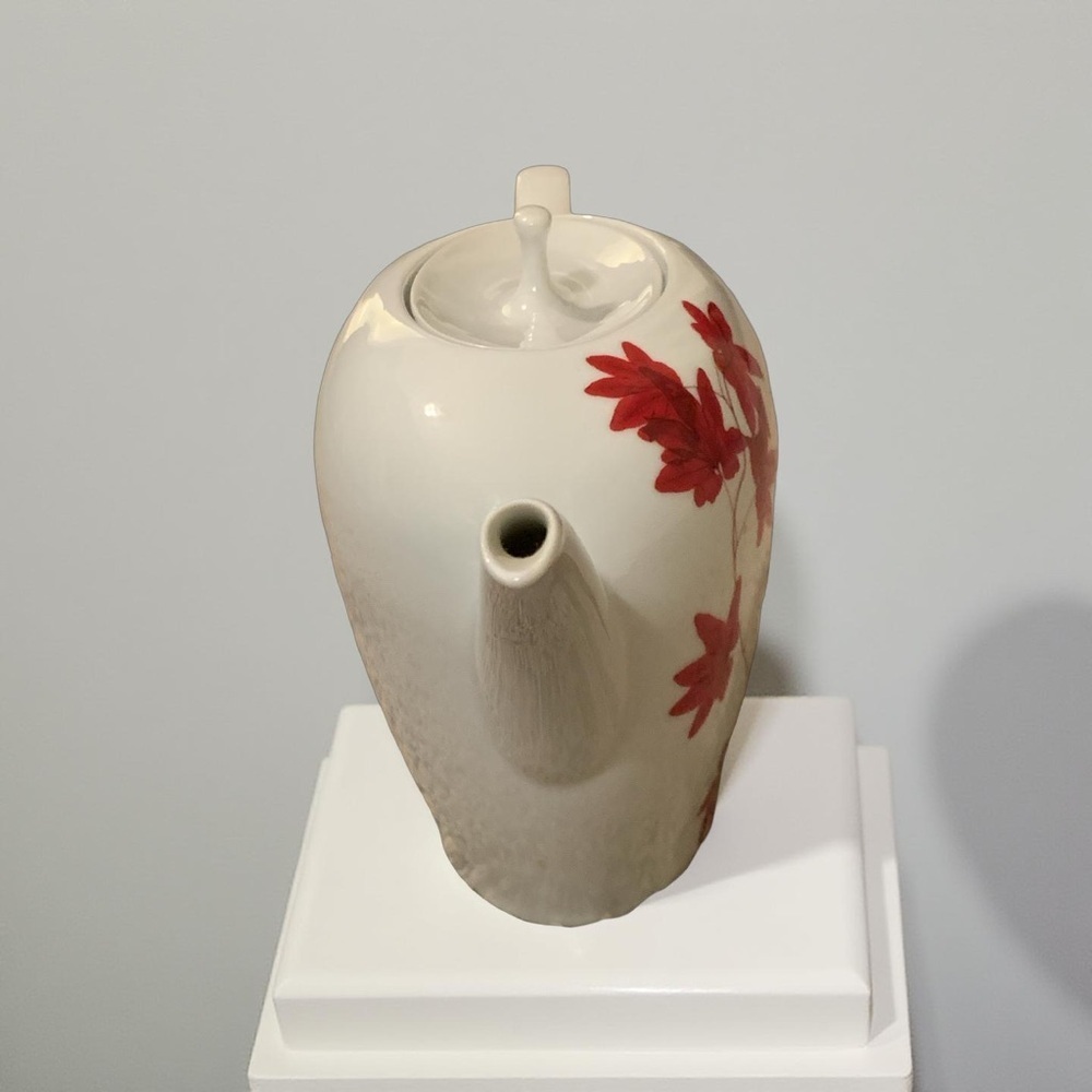 MIKASA PURE RED SL-134 rare TEAPOT COFFEE POT with lid excellent condition - Picture 6 of 10